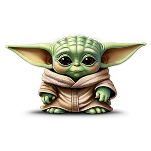 Baby Yoda Cartoon Style Png 05062024 PNG Image