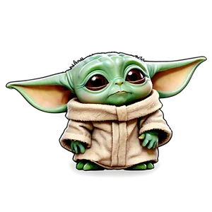 Baby Yoda Cartoon Style Png Epw PNG Image