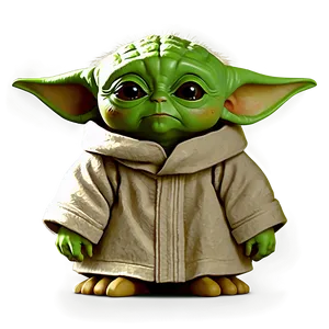 Baby Yoda Cartoon Style Png Ndw PNG Image