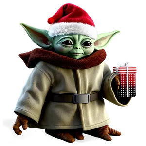 Baby Yoda Christmas Theme Png 36 PNG Image