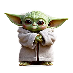 Baby Yoda Cute Pose Png Mvt PNG Image