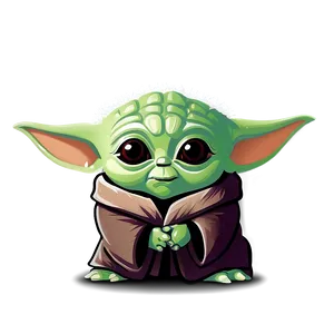 Baby Yoda Force Using Cartoon Png 06252024 PNG Image