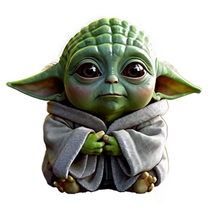 Baby Yoda Happy Expression Cartoon Png 06252024 PNG Image