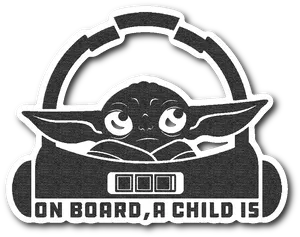 Baby Yoda On Board Sign PNG Image