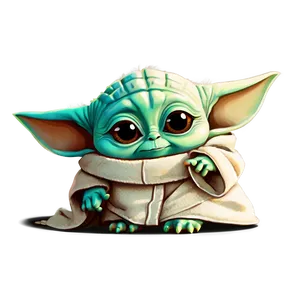 Baby Yoda The Child Cartoon Png Mlr5 PNG Image