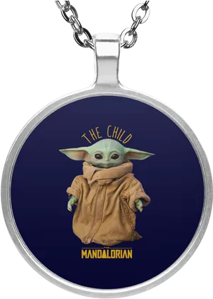 Baby Yoda The Child Mandalorian Pendant PNG Image