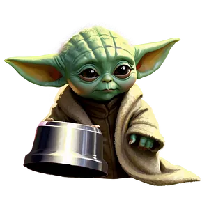 Baby Yoda With Cup Png 05062024 PNG Image