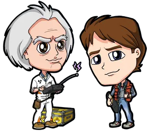 Back To The Future_ Animated Characters PNG Image