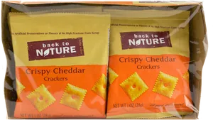 Backto Nature Crispy Cheddar Crackers Package PNG Image