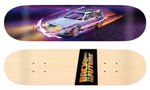 Backtothe Future Skateboard Design PNG Image