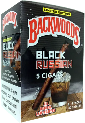 Backwoods Black Russian Limited Edition Cigars PNG Image