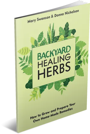 Backyard Healing Herbs Book Cover PNG Image