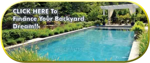 Backyard Pool Financing Ad Banner PNG Image