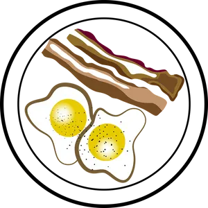 Baconand Eggs Plate PNG Image