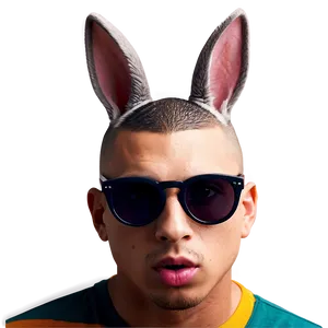 Bad Bunny Face Stickers Png 06272024 PNG Image