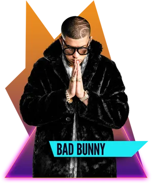 Bad Bunny Praying Pose PNG Image