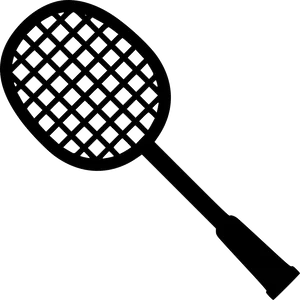 Badminton Racket Silhouette PNG Image