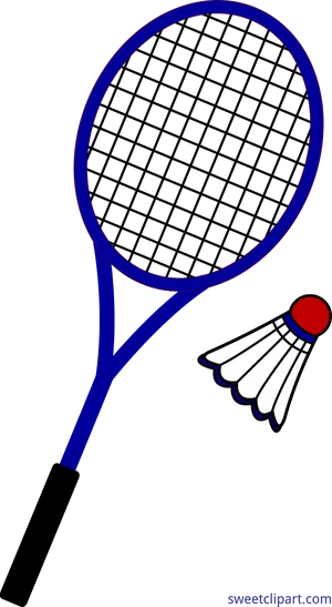 Badminton Racketand Shuttlecock Illustration PNG Image