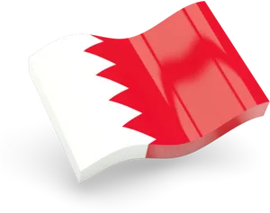 Bahrain Flag Waving Graphic PNG Image