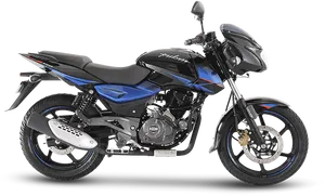 Bajaj Pulsar Motorcycle Profile View PNG Image