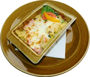 Baked Penne Pasta Dish PNG Image