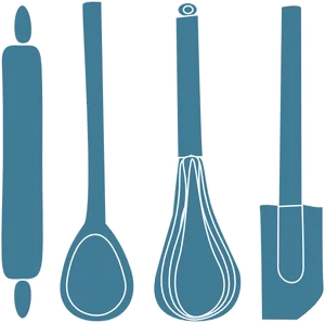 Bakery Tools Outline Vector PNG Image