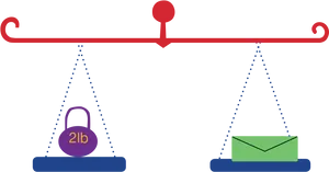 Balance Scale Weightand Envelope Illustration PNG Image