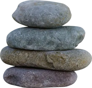 Balanced Stone Pile Black Background PNG Image