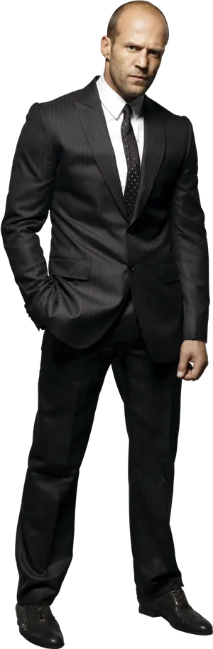 Bald_ Man_in_ Suit PNG Image