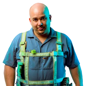 Bald Mechanic Repairing Png 06202024 PNG Image