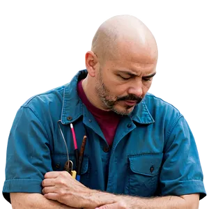 Bald Mechanic Repairing Png 06202024 PNG Image