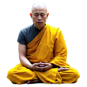 Bald Monk Meditating Png 45 PNG Image