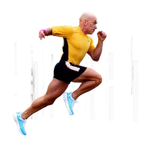 Bald Runner Sprinting Png Egx78 PNG Image