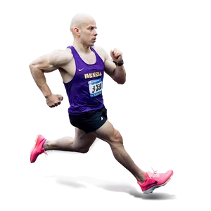 Bald Runner Sprinting Png Xab PNG Image