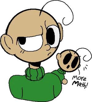 Baldi Cartoon Character Skeptical Look PNG Image