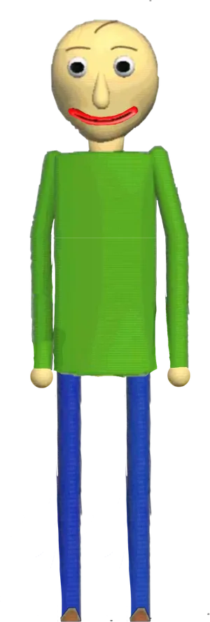 Baldi Character3 D Model PNG Image