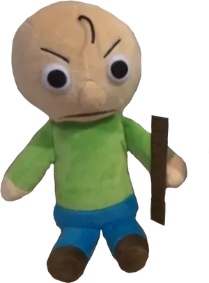 Baldi Plush Toy With Ruler PNG Image