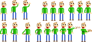 Baldi Sprite Sheet PNG Image