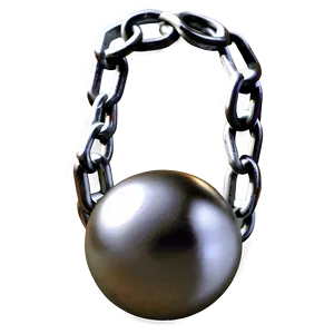 Ball And Chain Photorealistic Png 06282024 PNG Image