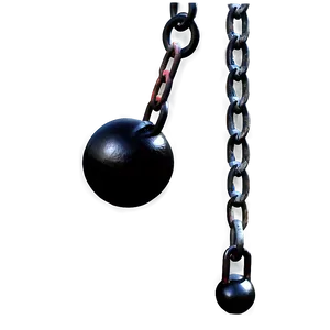 Ball And Chain Transparent Background Png 06282024 PNG Image