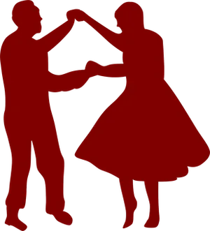 Ballroom Dance Silhouette PNG Image