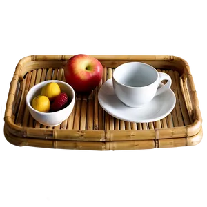 Bamboo Breakfast Tray Png Khk55 PNG Image