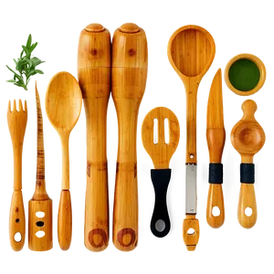 Bamboo Cooking Set Png 06292024 PNG Image