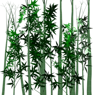 Bamboo Forest Night Scene PNG
