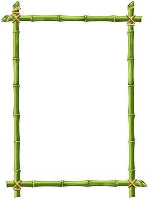 Bamboo Frame Border PNG Image