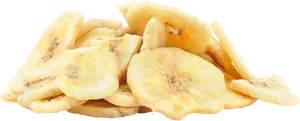 Banana Chips Pile Transparent Background PNG Image