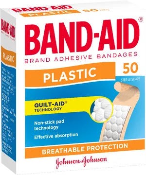 Band Aid Adhesive Bandages Box PNG Image