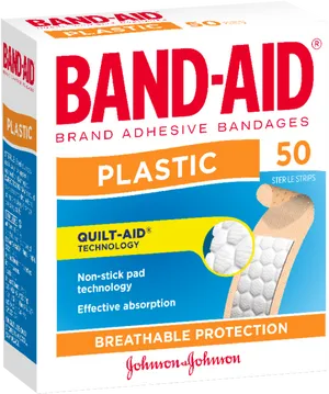 Band Aid Adhesive Bandages Box PNG Image