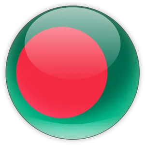 Bangladesh Flag Button PNG Image