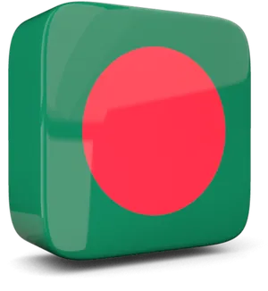 Bangladesh Flag Icon3 D PNG Image